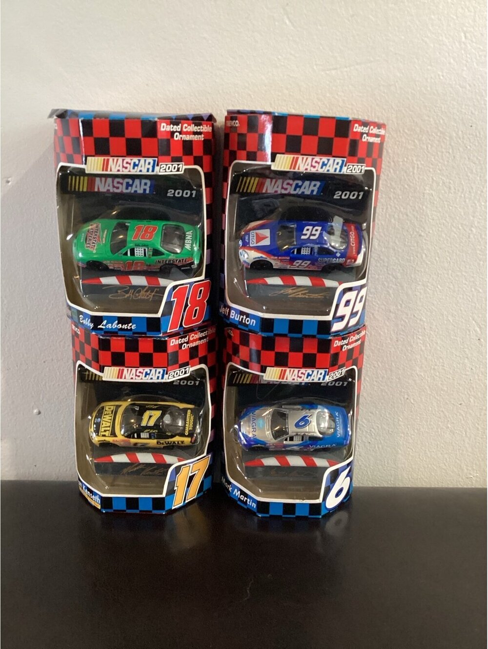 NASCAR 2001 collectible ornaments